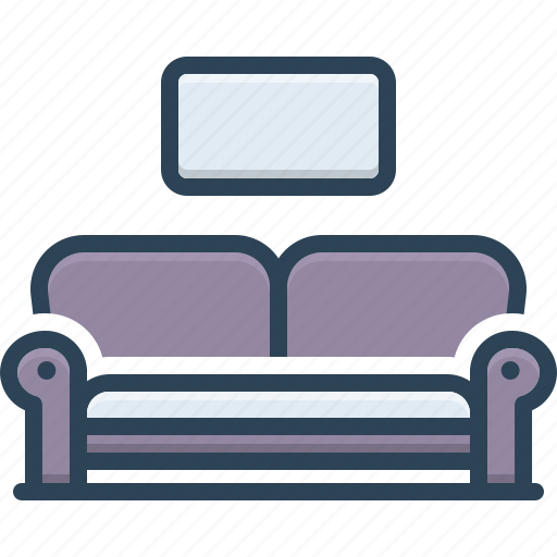 Sofa, couch, armchair, furniture, comfort, lounge, living room icon - Download on Iconfinder