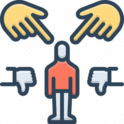 Criticism, comment, critique, blame, blemish, bullying, animadversion icon - Download on Iconfinder