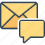 communication, dialog, envelope, inbox, message, news, reminder 
