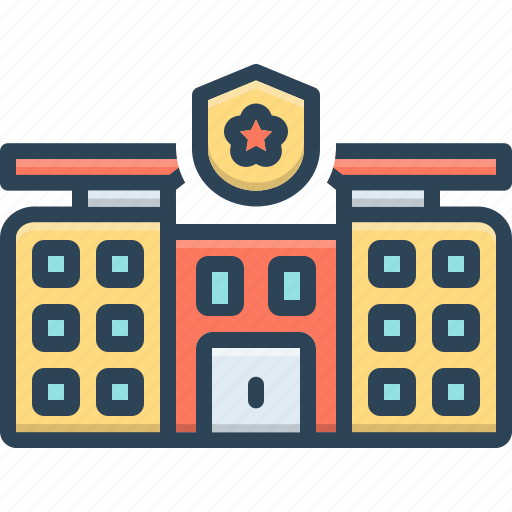 Architectural, authority, enforcement, guard, patrol, precinct, stationhouse icon - Download on Iconfinder