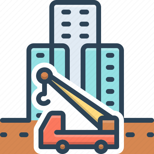 Architectural, cityscape, countryside, crane, industry, machine, prefab icon - Download on Iconfinder