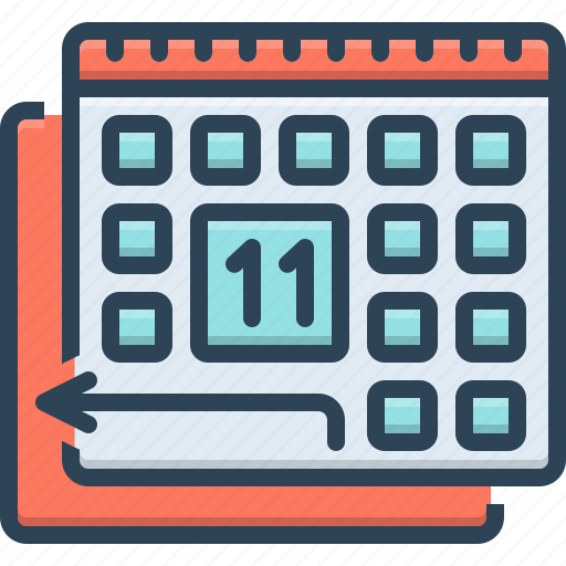 Appointment, calendar, paid time off, please turn over, policy, pto, regardful icon - Download on Iconfinder
