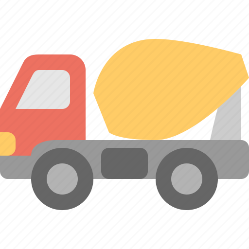 Concrete, logistik, mixer, truck, vehicle icon - Download on Iconfinder