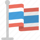 country, flag, national, thailand, world