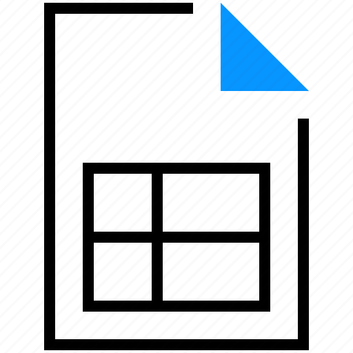 Document, excel, file, format, spreadsheet, table, xlsx icon - Download on Iconfinder