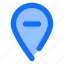 location, pin, map, navigation, minus 