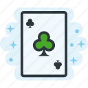 ace, cards, clubs, of, poker