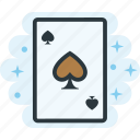 ace, card, of, poker, spades