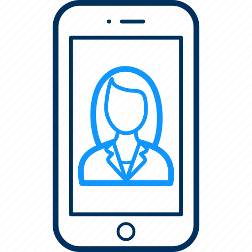 Female, girl, mobile, device, phone, smartphone, woman icon - Download on Iconfinder