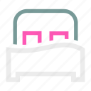 bed, ⦁ hotel, ⦁ motel, ⦁ sleep icon