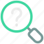 common answers, faq, ⦁ common questions, ⦁ magnifier, ⦁ question mark icon 