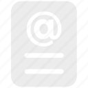 document, ⦁ email, ⦁ file, ⦁ letter, ⦁ mail icon