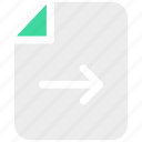 arrow, ⦁ document, ⦁ file, ⦁ page, ⦁ right icon 