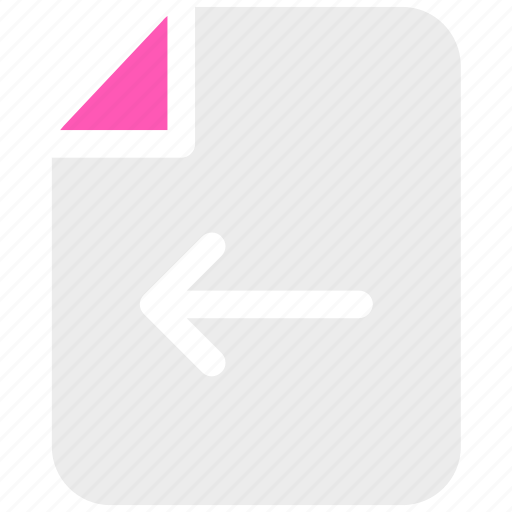 Arrow, ⦁ document, ⦁ file, ⦁ left, ⦁ page, ⦁ paper, ⦁ sheet icon icon - Download on Iconfinder