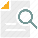 document, ⦁ file, ⦁ search icon