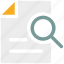 document, ⦁ file, ⦁ search icon 