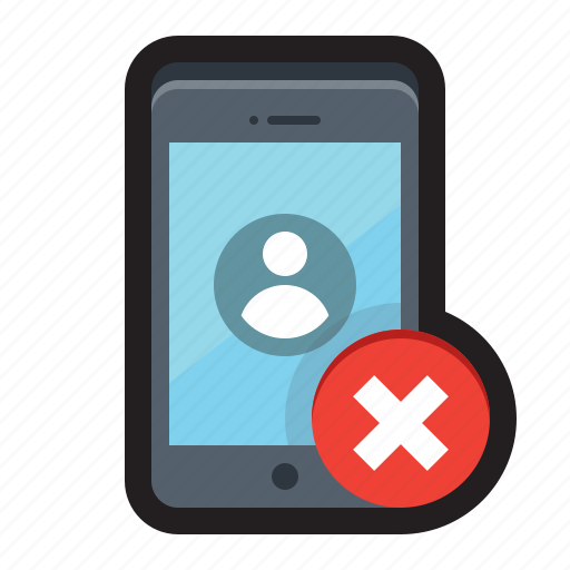 Mobile, phone, delete profile, remove account icon - Download on Iconfinder