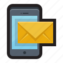 email, envelope, letter, mail, message, mobile, phone