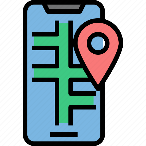 Location, map, placeholder, mobile, smartphone, device, software icon - Download on Iconfinder