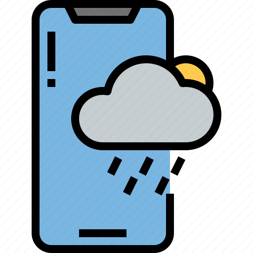 Weather, forecast, cloud, raining, smartphone, device, software icon - Download on Iconfinder