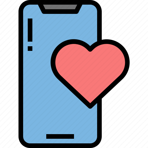 Heart, health, mobile, smartphone, phone, device, software icon - Download on Iconfinder