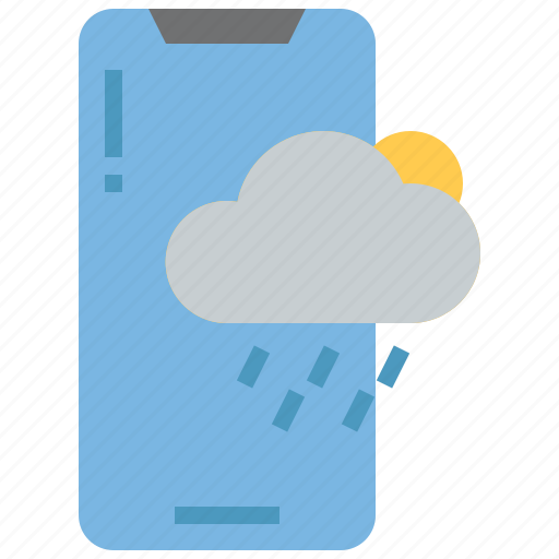 Weather, forecast, cloud, raining, mobile, smartphone, software icon - Download on Iconfinder
