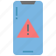 warning, aleart, notification, mobile, smartphone, device, software 