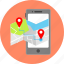 map, arrow, gps, location, mobile app, navigation, pointer 