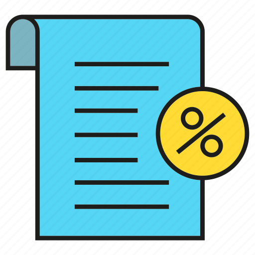 Check, discount, document, paper, percentage, receipt icon - Download on Iconfinder