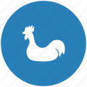 bird, chick, chicken, cock, round