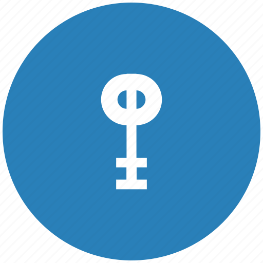 Access, blue, key, lock, locker, round icon - Download on Iconfinder