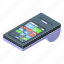 terminal, mobile, payment, isometric 