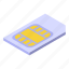 sim, card, mobile, payment, isometric 