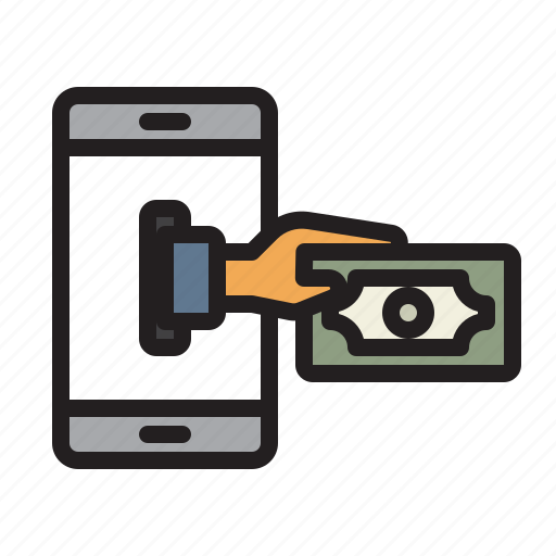 Mobile, payment, money, banknote, smartphone, online, pay icon - Download on Iconfinder