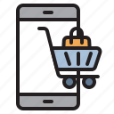 online, shopping, application, mobile, smartphone, cart