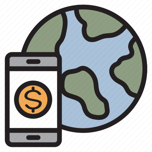Global, payment, mobile, smartphone, money, international, banking icon - Download on Iconfinder