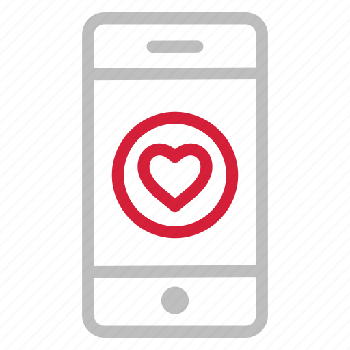 Heart, like, cell, phone, device, mobile icon - Download on Iconfinder