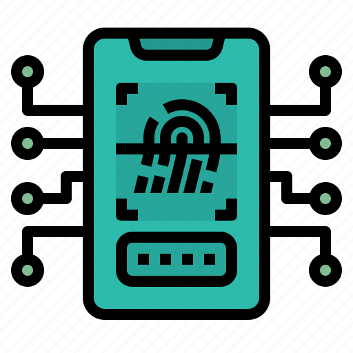 Fingerprint, mobile, phone, scanner, smartphone icon - Download on Iconfinder