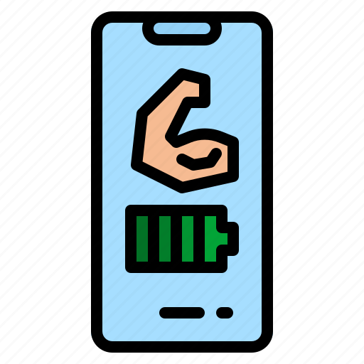 Strong, mobile, phone, power, battery icon - Download on Iconfinder