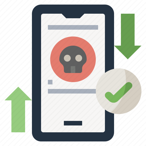 Communications, electronics, hacker, malware, screen, skull icon - Download on Iconfinder