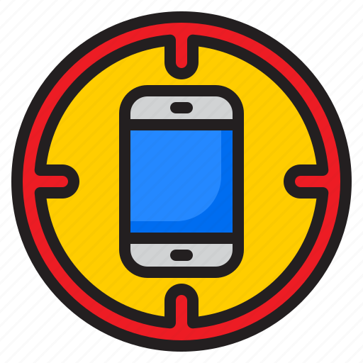 Mobilephone, taget, smartphone, technology, goal icon - Download on Iconfinder