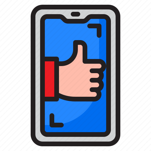 Smartphone, mobilephone, hand, like, social, network icon - Download on Iconfinder