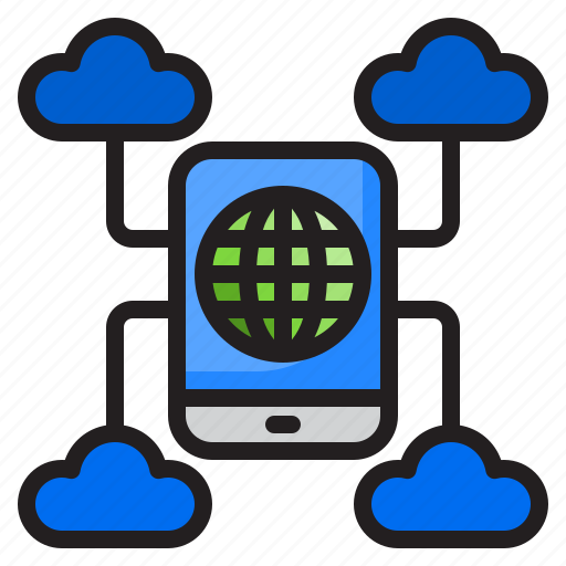 Smartphone, mobilephone, network, cloud, technology icon - Download on Iconfinder