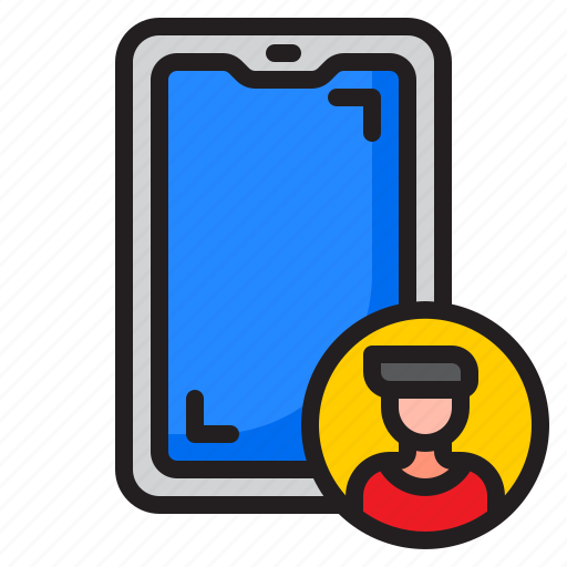 Smartphone, mobilephone, technology, man, mobile icon - Download on Iconfinder