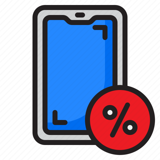 Smartphone, mobilephone, technology, sale, discount icon - Download on Iconfinder