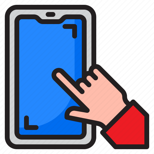 Smartphone, technology, mobilephone, hand, pointer icon - Download on Iconfinder