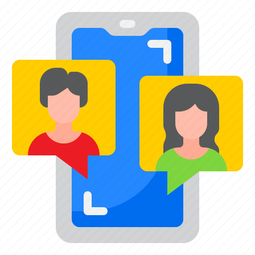 Smartphone, message, mobilephone, man, woman icon - Download on Iconfinder