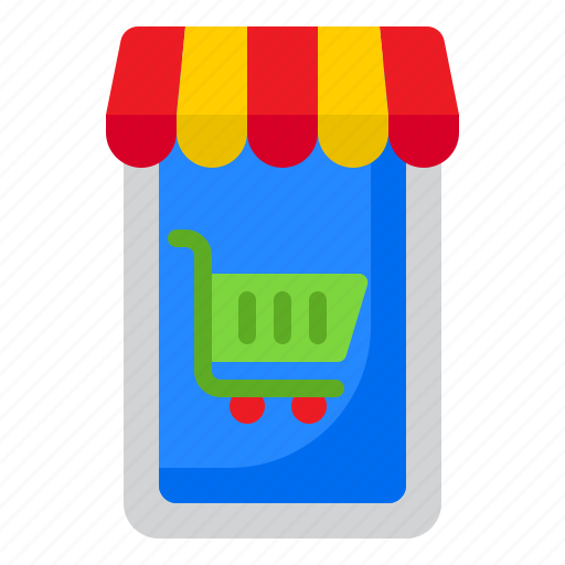 Smartphone, mobilephone, online, store, shopping, cart icon - Download on Iconfinder