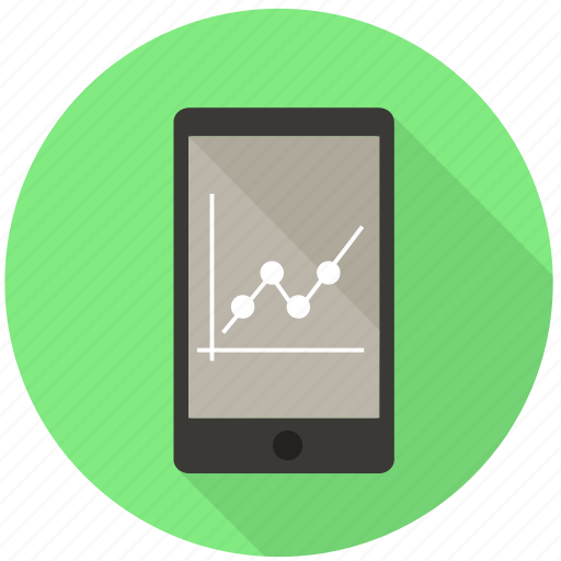 Analytics, chart, diagram, finance, graph, mobile, monitoring icon - Download on Iconfinder