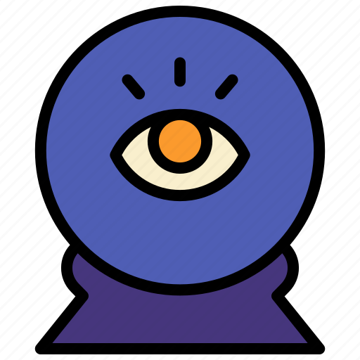 Crystal, ball, all, seeing, eye, occult, witchy icon - Download on Iconfinder